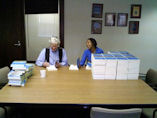 Lester & Millicent -- signing Plan B 4.0 for gifts