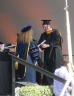 Matt receiving his degree