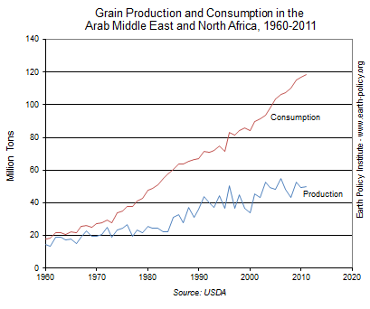 Grain Production and Consumption in the Arab Middle East and North Africa, 1960-2011